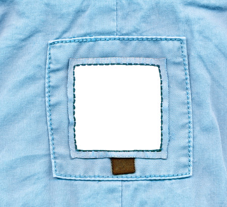 Blank blue jeans label background
