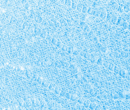 blue wool knitted textured background の写真素材