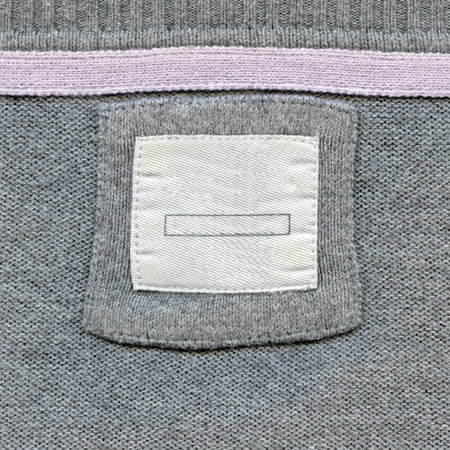 Blank textured label. Fragment of texture with pure label for your text.の写真素材