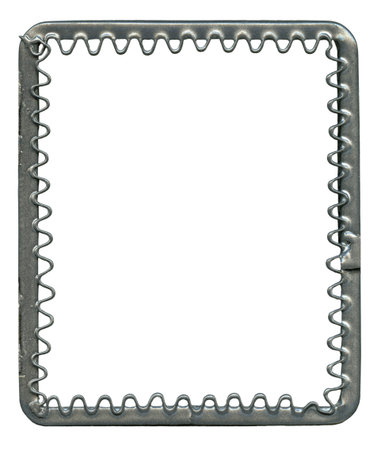 Vintage ornate metal frame, isolated over white background