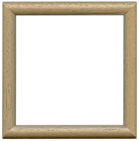 wooden frame isolated on white background の写真素材