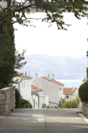 Nice view of Stinica town, Croatiaの写真素材