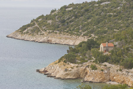 Overview of seascape in Croatia   の写真素材
