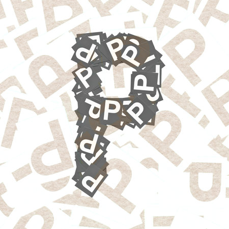 P letter character background の写真素材