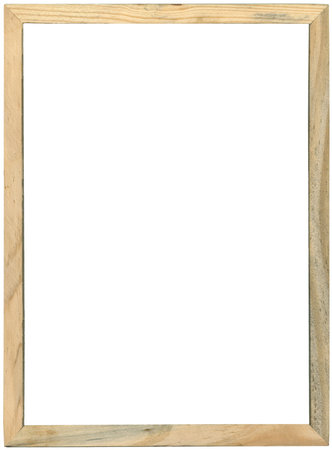 Classic wooden frame isolated on white background 