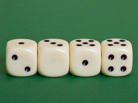 2014 year in dices on a green 