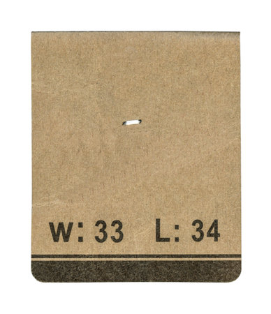 paper tag on white backgroundの写真素材