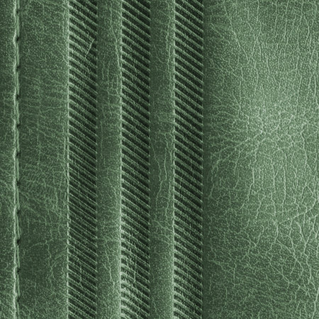 fragment of green leather bagの写真素材