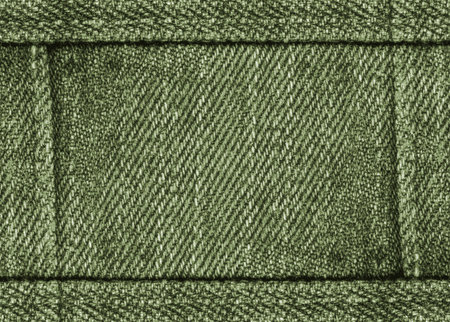green jeans background, seams in shape of the frameの写真素材