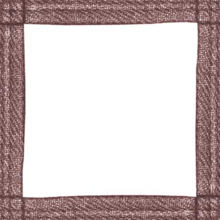 square  photo frame made of brown denim materialの写真素材