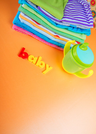 baby clothesの写真素材