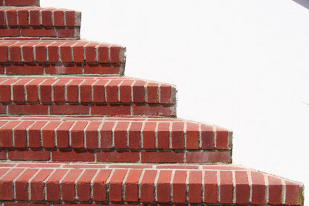 red brick stairs