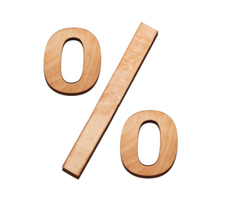 Percent sign on white background. Percent iconの写真素材