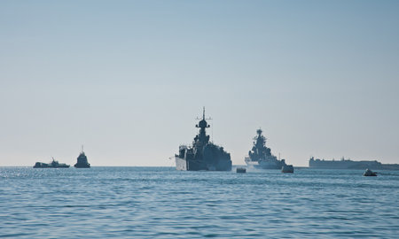 SEVASTOPOL, CRIMEA, UKRAINE - MAY 06, 2013: Guided Missile Corvette "Samum" 616, Ship of The Black Sea Fleet of the Russian Navyのeditorial素材