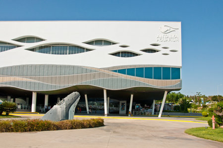 Antalya, Turkey - September 22, 2018: Antalya Aquarium - one of the biggest aquarium complexes of the worldのeditorial素材