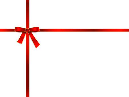 Red gift ribbon bowのイラスト素材