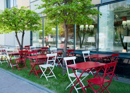 Street veranda cafeの写真素材