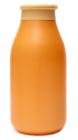 Closed Cosmetic Or Hygiene  Plastic Bottle Of Gel, Liquid Soap, Lotion, Cream, Shampoo. Isolated On White .の写真素材