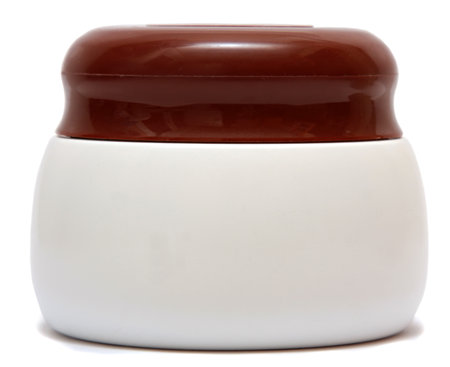 close up of beauty hygiene container on whiteの写真素材