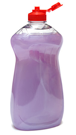 bottle of liquid isolated on a white の写真素材