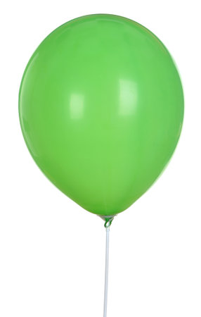 Green Balloon Isolated On White Background . Toyの写真素材