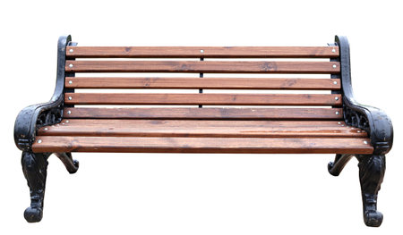 garden bench isolated on white  background .の写真素材