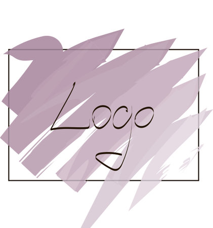 Vector hand painted graphic geometry illustration with pink brush stroke and black border frame composition on the transparent background for design elementsのイラスト素材