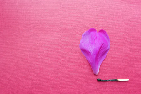 A match that sets fire to a forest, a match and an autumn leaf. a burning match can cause a fire in the forest. The concept of burnt out, extinct love. Fire in the heart. A burning love match with a heart shaped fire with the caption . You light my life. Painting in the style of vintage effect. High quality photoの写真素材