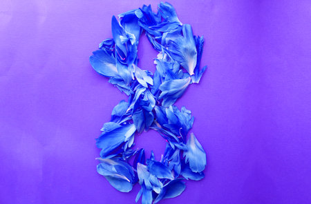 March 8 from flower petalsの写真素材