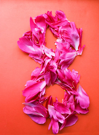March 8 from flower petals