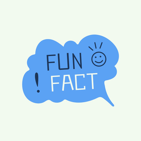 Fun fact infographic icon. Blue speech bubble isolated on white background. Vector illustrationのイラスト素材