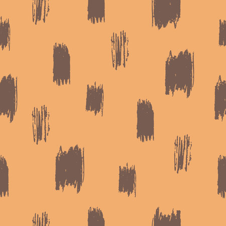 Giraffes spots seamless pattern. Animal skin print. Abstract vector illustration on beige backgroundのイラスト素材