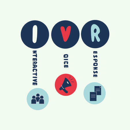 Interactive voice response symbol. Call center icon flat vector illustrationのイラスト素材