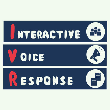 Interactive voice response symbol. Call center icon flat vector illustrationのイラスト素材
