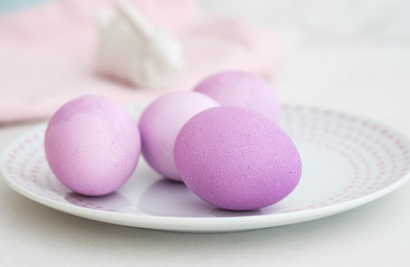 Decoration Easter Eggs with copy space. Happy Easter.