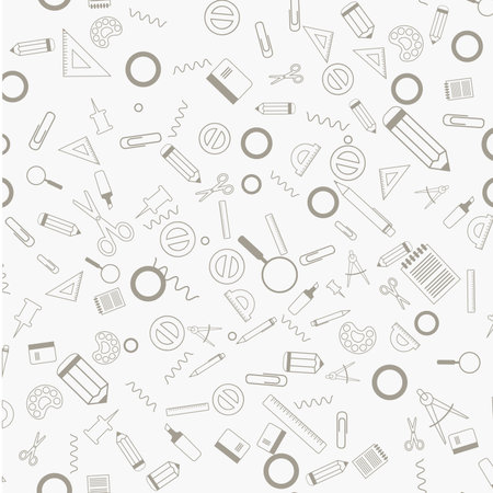 School time streamless vector patternのイラスト素材