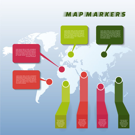 Set of colorful location icon. Vector illustrationのイラスト素材