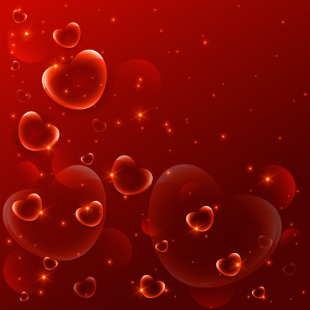 Valentine s Day background with hearts.のイラスト素材