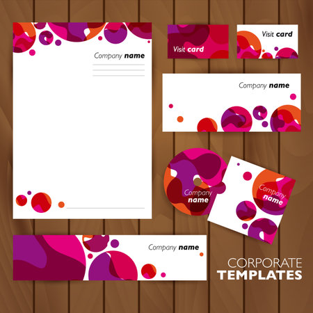 Corporate identity business set design. Abstract background. Vector illustration.のイラスト素材