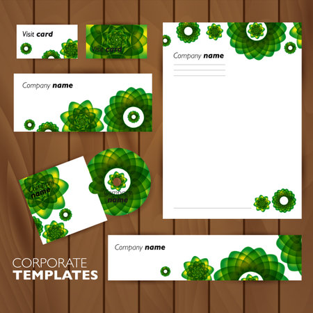 Corporate identity business set design. Abstract background. Vector illustration.のイラスト素材