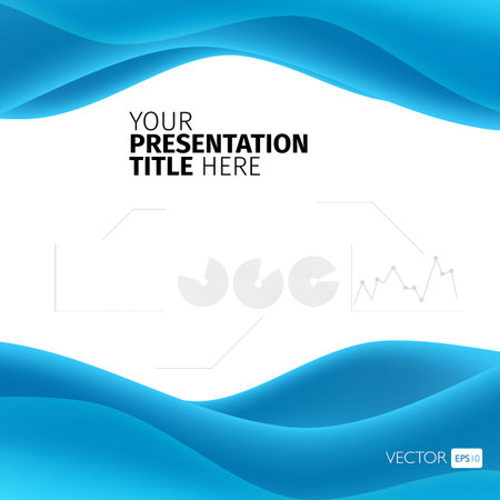Vector abstract background with waves. Presentation template.のイラスト素材