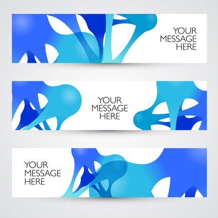 Colorful abstract vector banners. Design template. Metaball.のイラスト素材