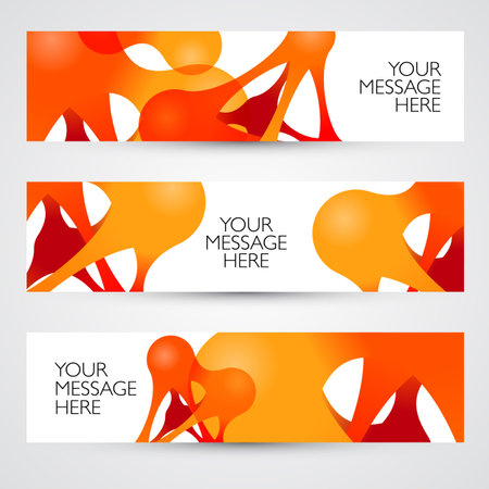 Colorful abstract vector banners. Design template. Metaball.のイラスト素材