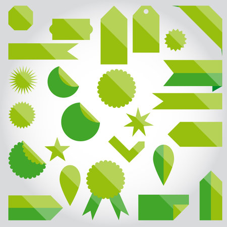 Badge Sticker Set. Vector design elements collection.のイラスト素材