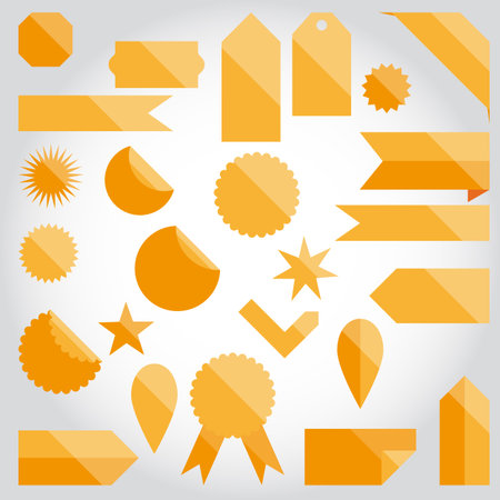 Badge Sticker Set. Vector design elements collection.のイラスト素材