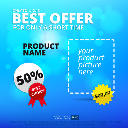 Vector sale background. Best offer. Design template.のイラスト素材