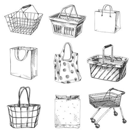 17+ Vintage Picnic Basket Drawing Images