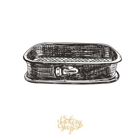 Beautiful vector hand drawn bakery Illustration.のイラスト素材