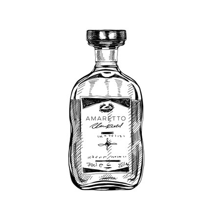 Amaretto bottleのイラスト素材