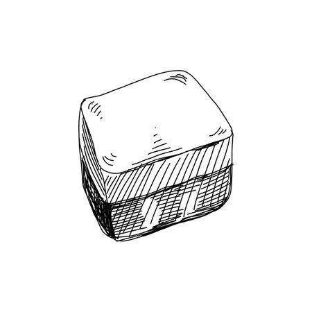 One of dolly mixture candy, retro hand drawn vector illustration.のイラスト素材